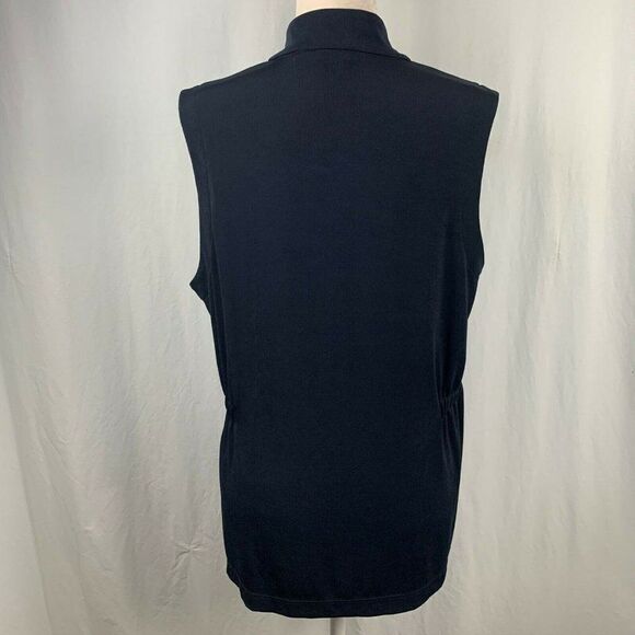 Travelers by Chicos Vest 2 M Black Full Zip - Picture 5 of 6